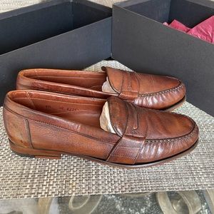 NEW Men’s Alan Payne Antique Honey Deerskin Penny Loafer Size 8.5M